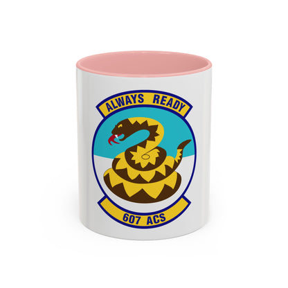 607th Air Control Squadron (U.S. Air Force) Accent Coffee Mug