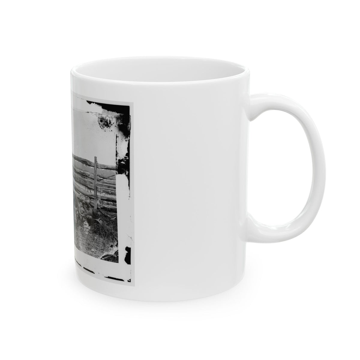 Antietam, Maryland. Dead Of Stonewall Jackson's Brigade By Rail Fence On The Hagerstown Pike (U.S. Civil War) White Coffee Mug