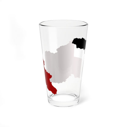 Flag map of Georgia 1990-2004 (Georgia) Pint Glass 16oz