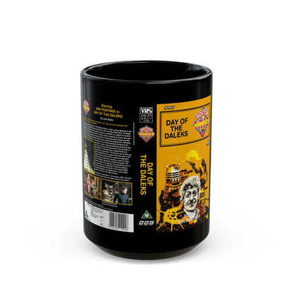 DOCTOR WHO DAY OF THE DALEKS (VHS COVER) - Black Coffee Mug