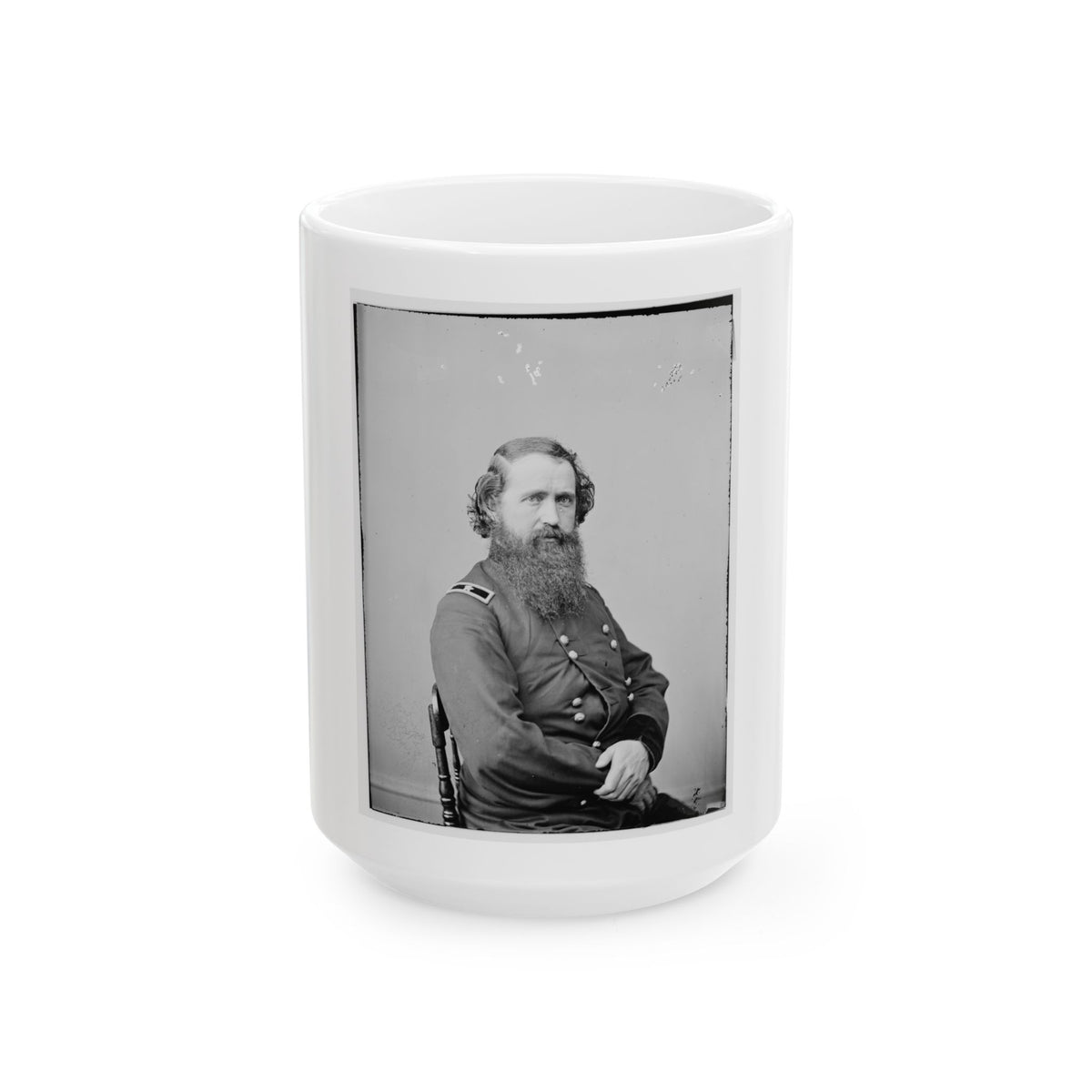 Portrait Of Brig. Gen. Robert Mitchell, Officer Of The Federal Army (U.S. Civil War) White Coffee Mug