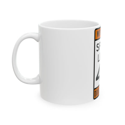 WORK ZONE SPEED LIMIT MUTCD-AK R2-100 (Alaska) (Road Sign) White Coffee Mug-Go Mug Yourself