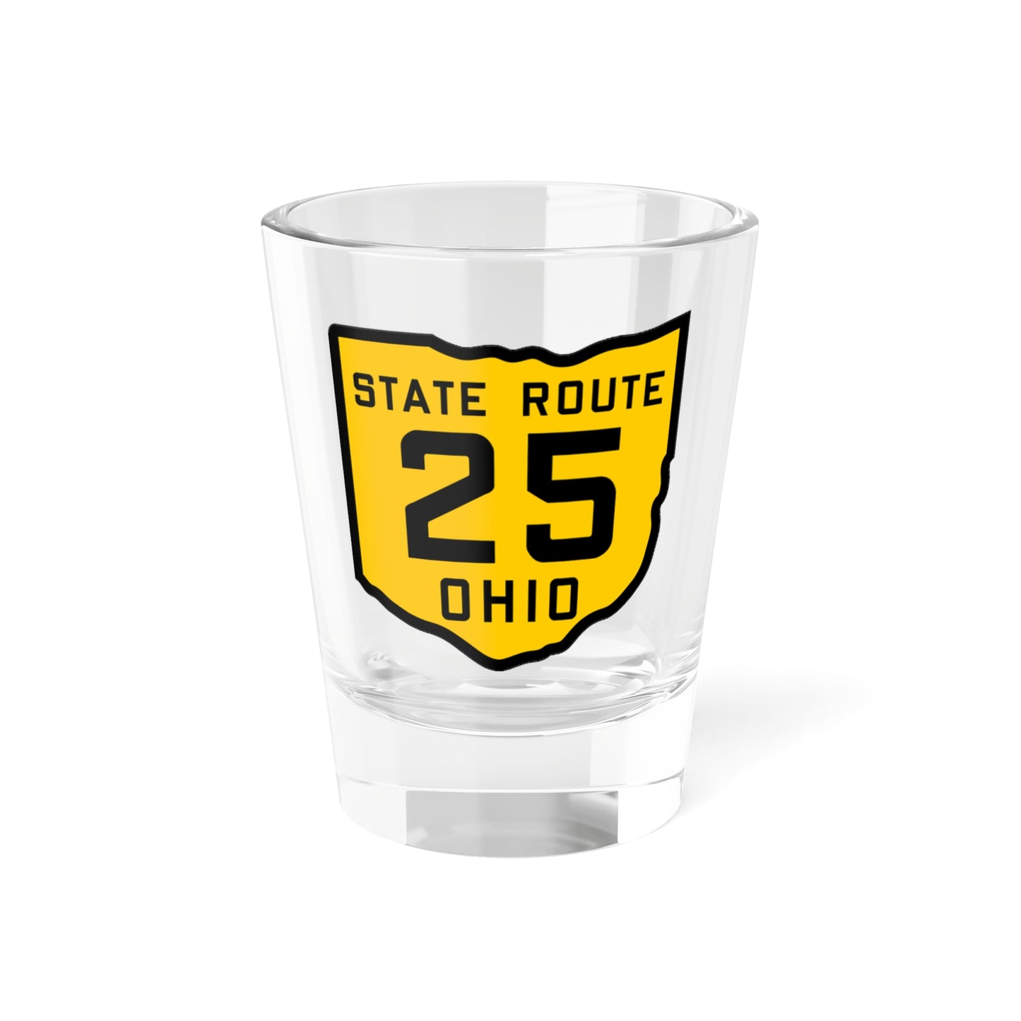 OH-25 1920 (Ohio) (Road Sign) Shot Glass 1.5oz