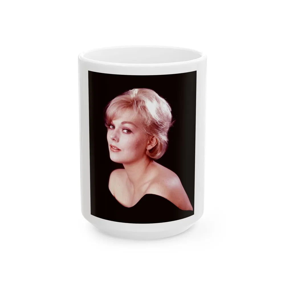 Kim Novak #322 (Vintage Female Icon) White Coffee Mug-15oz-Go Mug Yourself