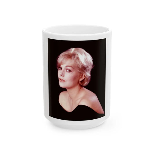 Kim Novak #322 (Vintage Female Icon) White Coffee Mug-15oz-Go Mug Yourself