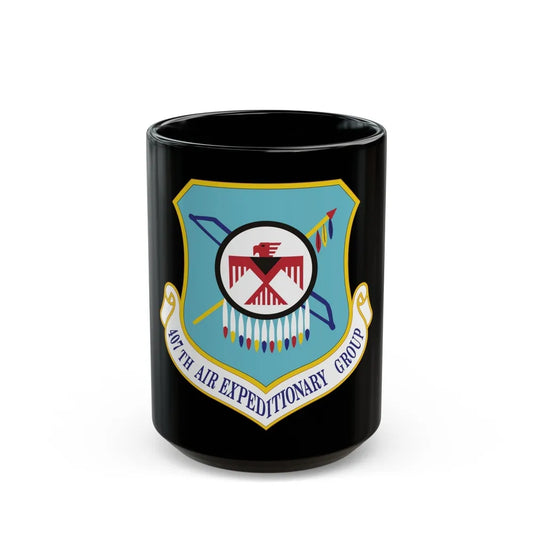 407th Air Expeditionary Group (U.S. Air Force) Black Coffee Mug-15oz-Go Mug Yourself