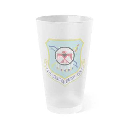 407th Air Expeditionary Group (U.S. Air Force) Frosted Pint Glass 16oz-Go Mug Yourself