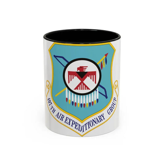 407th Air Expeditionary Group (U.S. Air Force) Accent Coffee Mug 11oz Black - Go Mug Yourself