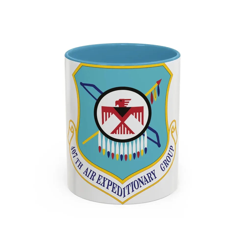 407th Air Expeditionary Group (U.S. Air Force) Accent Coffee Mug 11oz Light Blue - Go Mug Yourself
