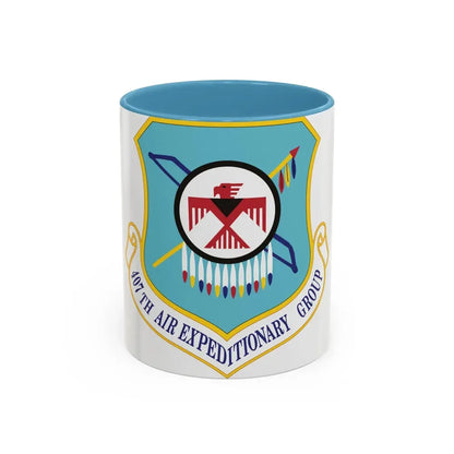407th Air Expeditionary Group (U.S. Air Force) Accent Coffee Mug 11oz Light Blue - Go Mug Yourself