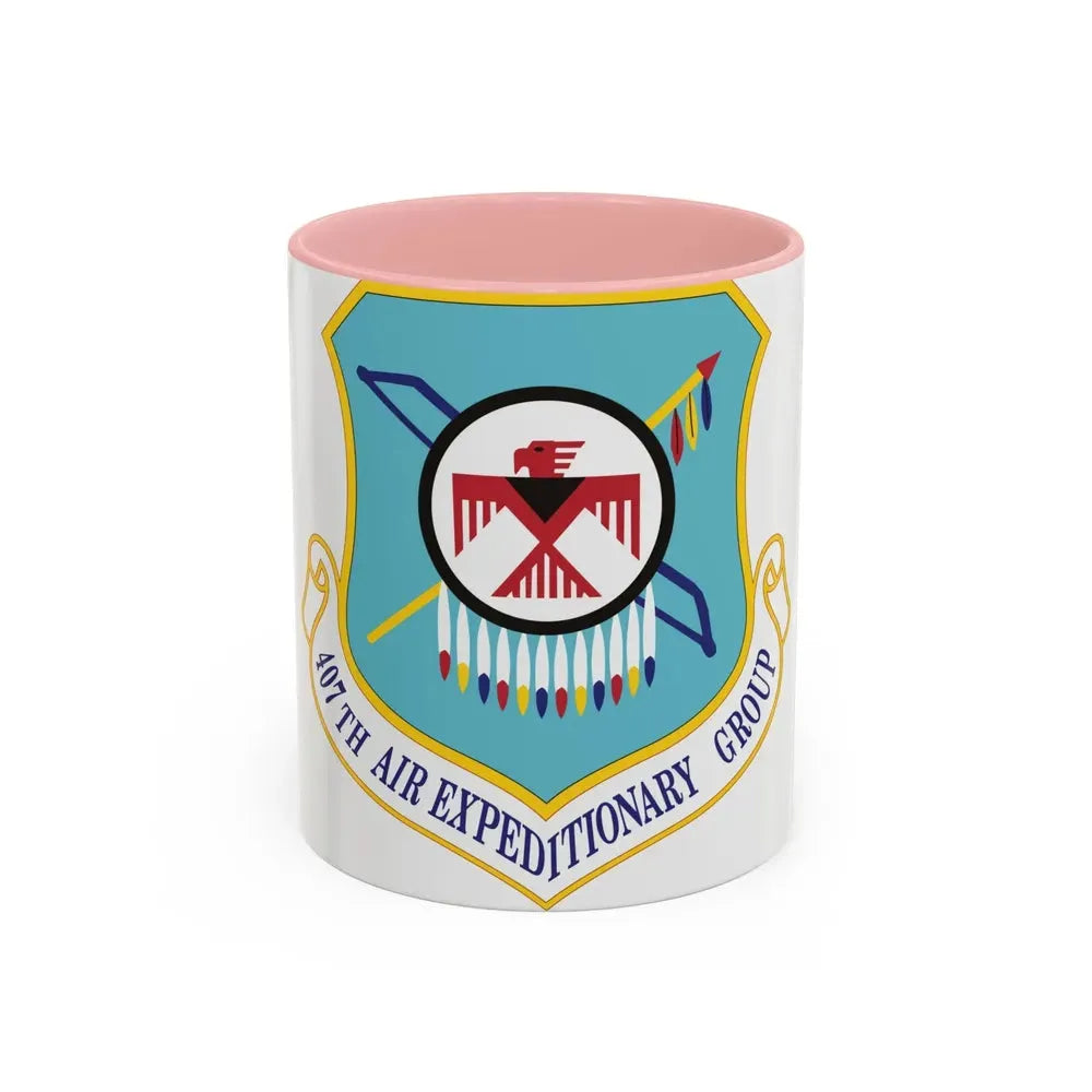 407th Air Expeditionary Group (U.S. Air Force) Accent Coffee Mug 11oz Pink - Go Mug Yourself