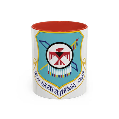 407th Air Expeditionary Group (U.S. Air Force) Accent Coffee Mug 11oz Red - Go Mug Yourself