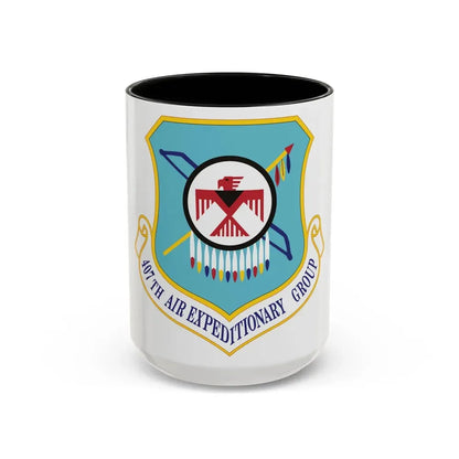 407th Air Expeditionary Group (U.S. Air Force) Accent Coffee Mug 15oz Black - Go Mug Yourself