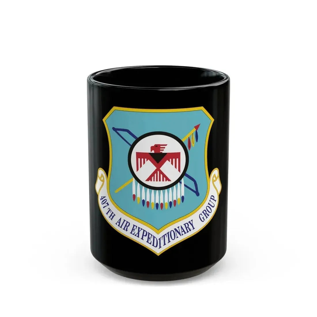 407th Air Expeditionary Group (U.S. Air Force) Black Coffee Mug 15oz - Go Mug Yourself
