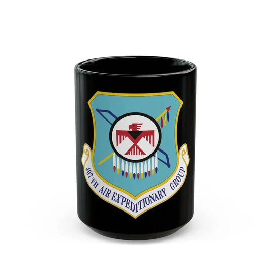 407th Air Expeditionary Group (U.S. Air Force) Black Coffee Mug 15oz - Go Mug Yourself