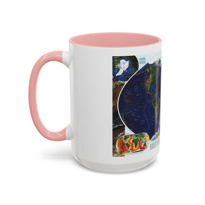 World Map - Physical Earth 1 (1998) (Map) Accent Coffee Mug