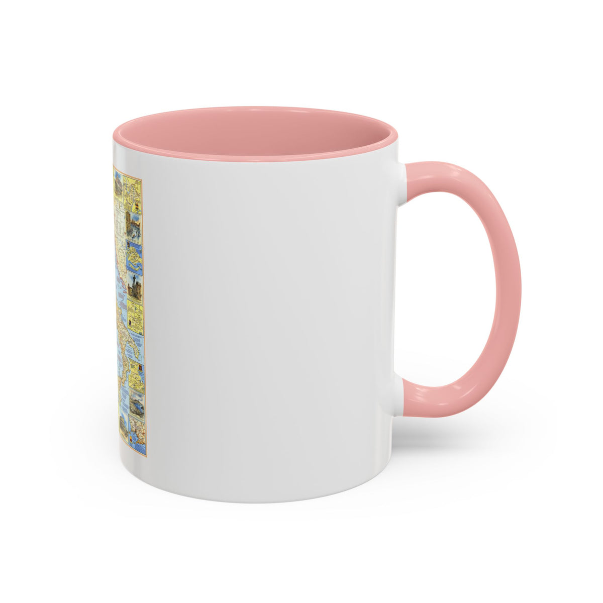Italy - A Traveller's Map 1 (1970) (Map) Accent Coffee Mug
