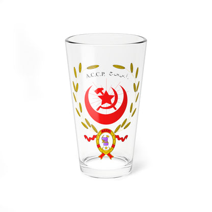 Unofficial Emblem of the Azerbaijan Soviet Socialist Republic 1920-1921 (Azerbaijan) (Coat of Arms) Pint Glass 16oz