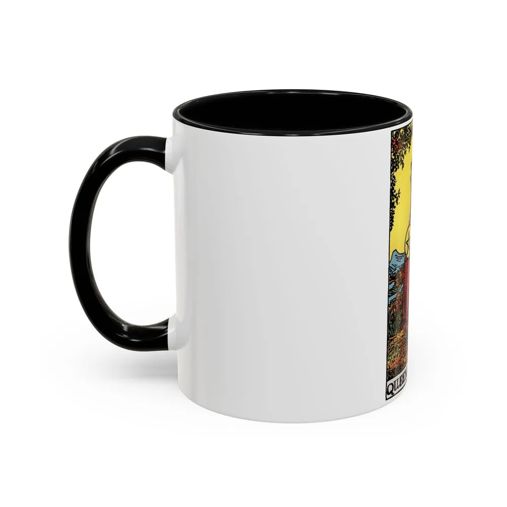 The Queen of Pentacles (Tarot Card) Accent Coffee Mug-Go Mug Yourself