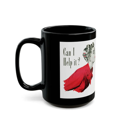 Can I Help it, Good Housekeeping, January 1944 - Black Coffee Mug-Go Mug Yourself