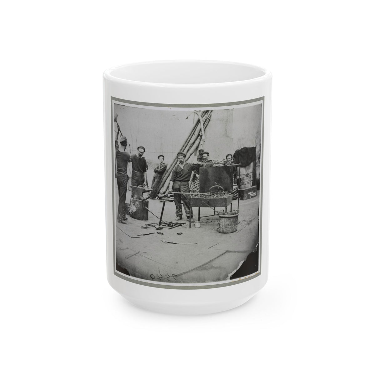 Deck Of Warship (U.S. Civil War) White Coffee Mug
