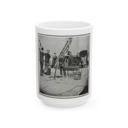 Deck Of Warship (U.S. Civil War) White Coffee Mug