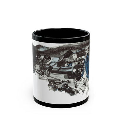 Gentian Hill by Elizabeth Goudge, Woman's Journal, 1949 - Black Coffee Mug-11oz-Go Mug Yourself