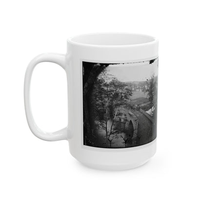 Antietam, Maryland. Burnside Bridge. Photographed From A Tree (U.S. Civil War) White Coffee Mug
