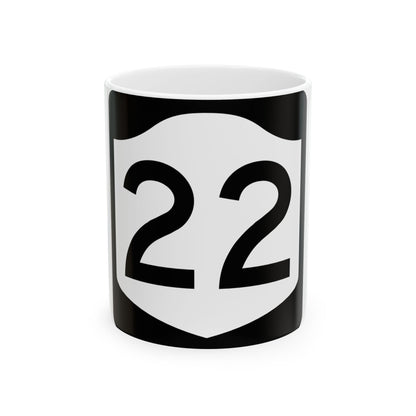 NY-22 (New York) (Road Sign) White Coffee Mug