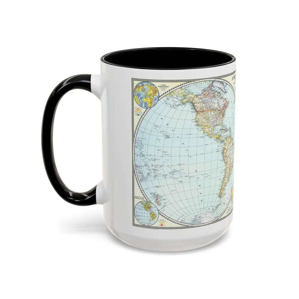 World Map (1941) (Map) Accent Coffee Mug-Go Mug Yourself