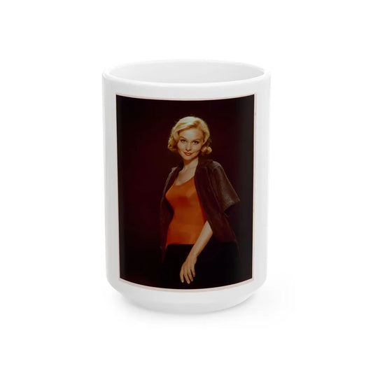 Diane McBain #11 (Vintage Female Icon) White Coffee Mug-15oz-Go Mug Yourself