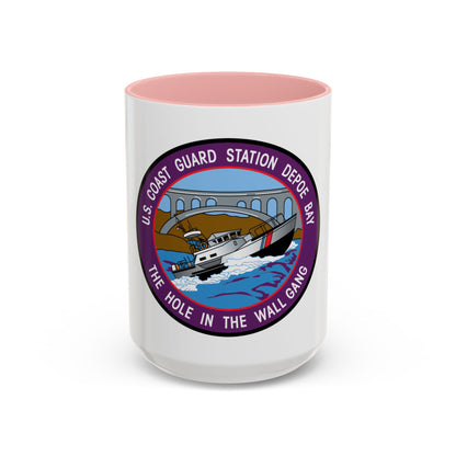 USCG Station Depoe Bay (U.S. Coast Guard) Accent Coffee Mug
