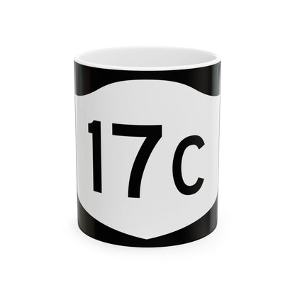 NY-17C (New York) (Road Sign) White Coffee Mug