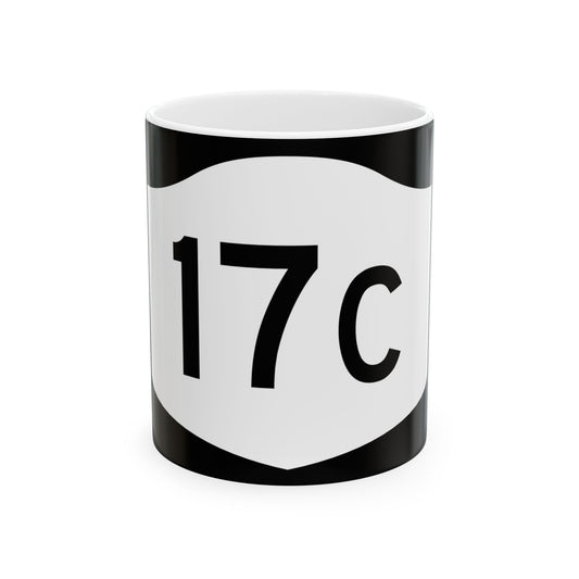 NY-17C (New York) (Road Sign) White Coffee Mug