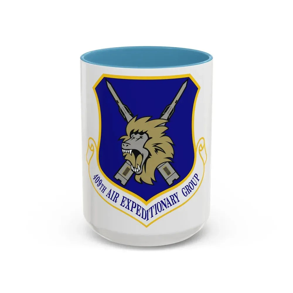 409th Air Expeditionary Group (U.S. Air Force) Accent Coffee Mug 15oz Light Blue - Go Mug Yourself