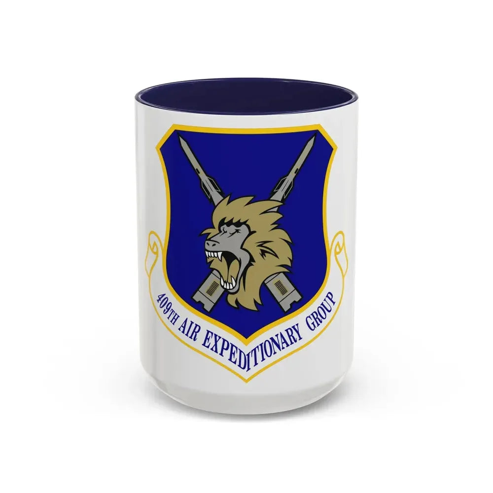 409th Air Expeditionary Group (U.S. Air Force) Accent Coffee Mug 15oz Navy - Go Mug Yourself