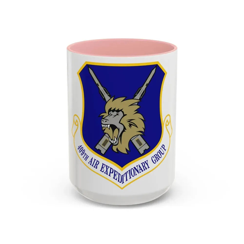 409th Air Expeditionary Group (U.S. Air Force) Accent Coffee Mug 15oz Pink - Go Mug Yourself