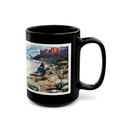 Frame-Up, Liberty, October, 1948 - Black Coffee Mug-Go Mug Yourself