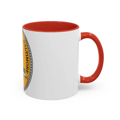 Seal of Baltimore Maryland - Accent Coffee Mug-Go Mug Yourself