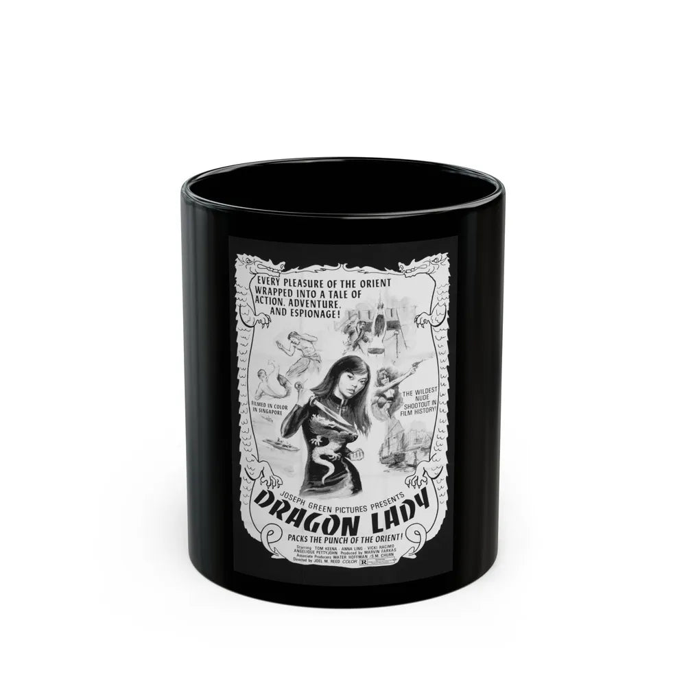 DRAGON LADY 1992 Movie Poster - Black Coffee Mug-11oz-Go Mug Yourself