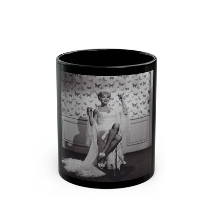 Barbara Nichols #479 (Vintage Female Icon) Black Coffee Mug-11oz-Go Mug Yourself