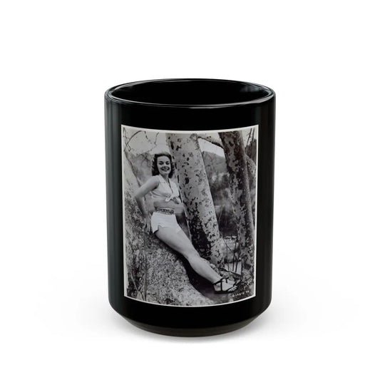 Leslie Parrish #125 (Vintage Female Icon) Black Coffee Mug-15oz-Go Mug Yourself