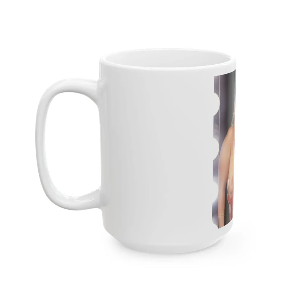 Linda Blair #263 - Partially Topless (Vintage Female Icon) White Coffee Mug-Go Mug Yourself