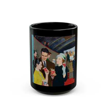 During the Intermission...the Pause that Refreshes, Coca-Cola ad illustration, c. 1960 - Black Coffee Mug-15oz-Go Mug Yourself