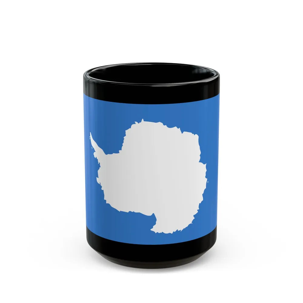 Proposed flag of Antarctica Graham Bartram - Black Coffee Mug-15oz-Go Mug Yourself