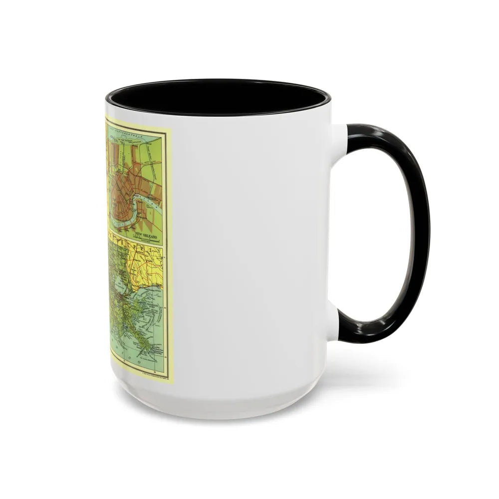 USA - Louisiana (1930) (Map) Accent Coffee Mug-Go Mug Yourself