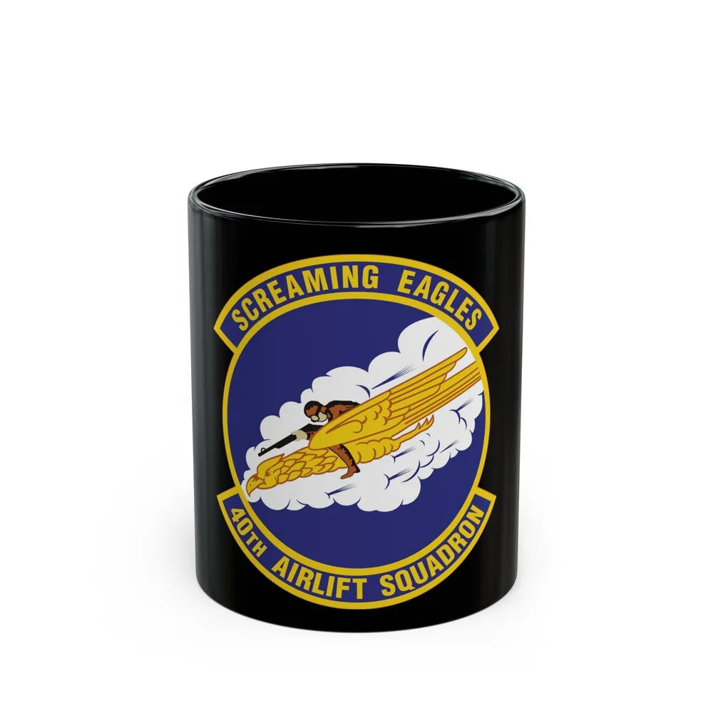 40th Airlift Squadron (U.S. Air Force) Black Coffee Mug-11oz-Go Mug Yourself