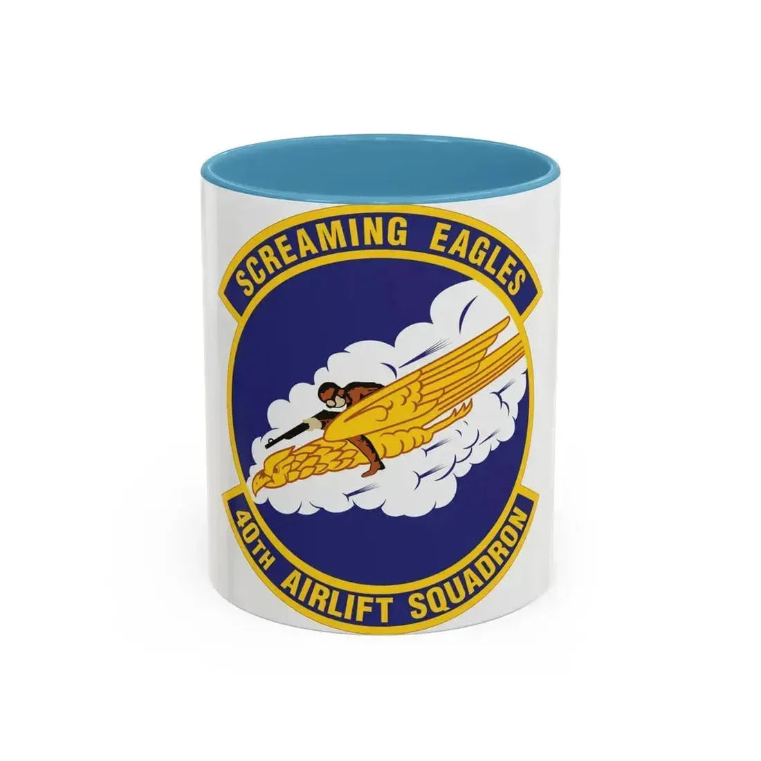 40th Airlift Squadron (U.S. Air Force) Accent Coffee Mug 11oz Light Blue - Go Mug Yourself
