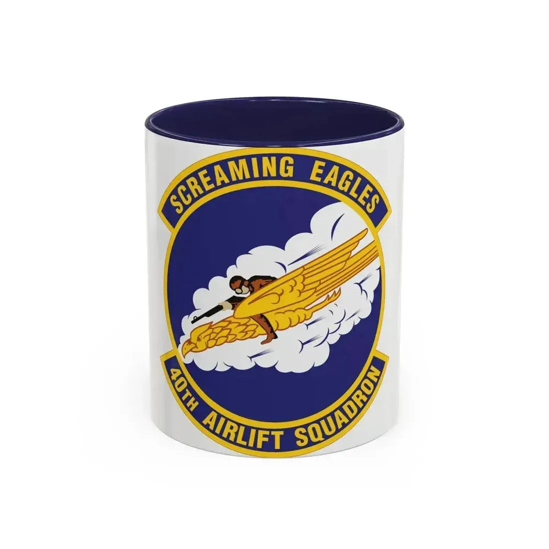 40th Airlift Squadron (U.S. Air Force) Accent Coffee Mug 11oz Navy - Go Mug Yourself