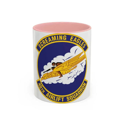 40th Airlift Squadron (U.S. Air Force) Accent Coffee Mug 11oz Pink - Go Mug Yourself